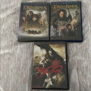 Lord of the Rings 2- Pack and 300 DVDs